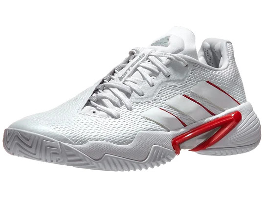 Giày Tennis Adidas Barricade White/Silver/Red Wom's Shoes